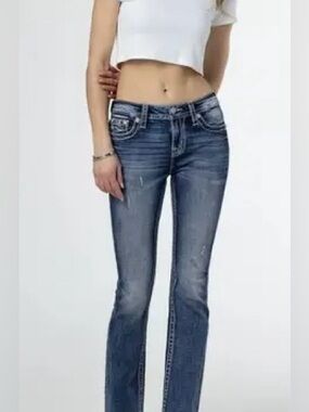 Miss Me Womens JE5066ER Bootcut Denim Low Rise Jeans Size 29